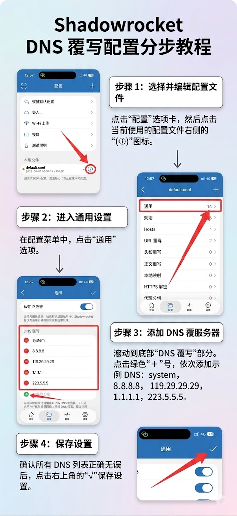 Shadowrocket DNS 覆写教程示例
